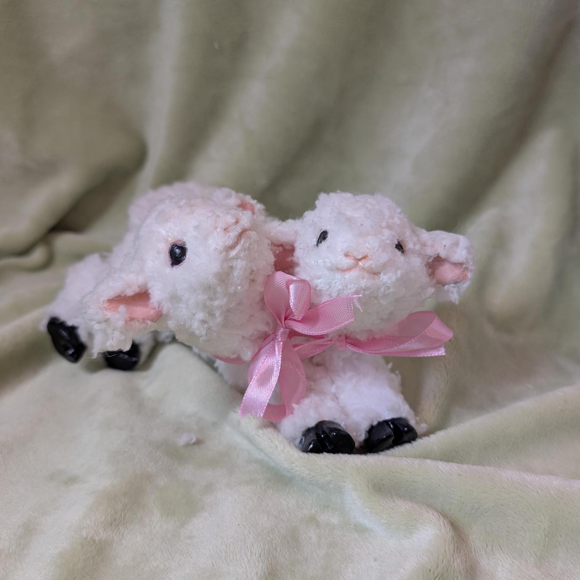 OOAK Posable Two Headed Lamb Art Doll