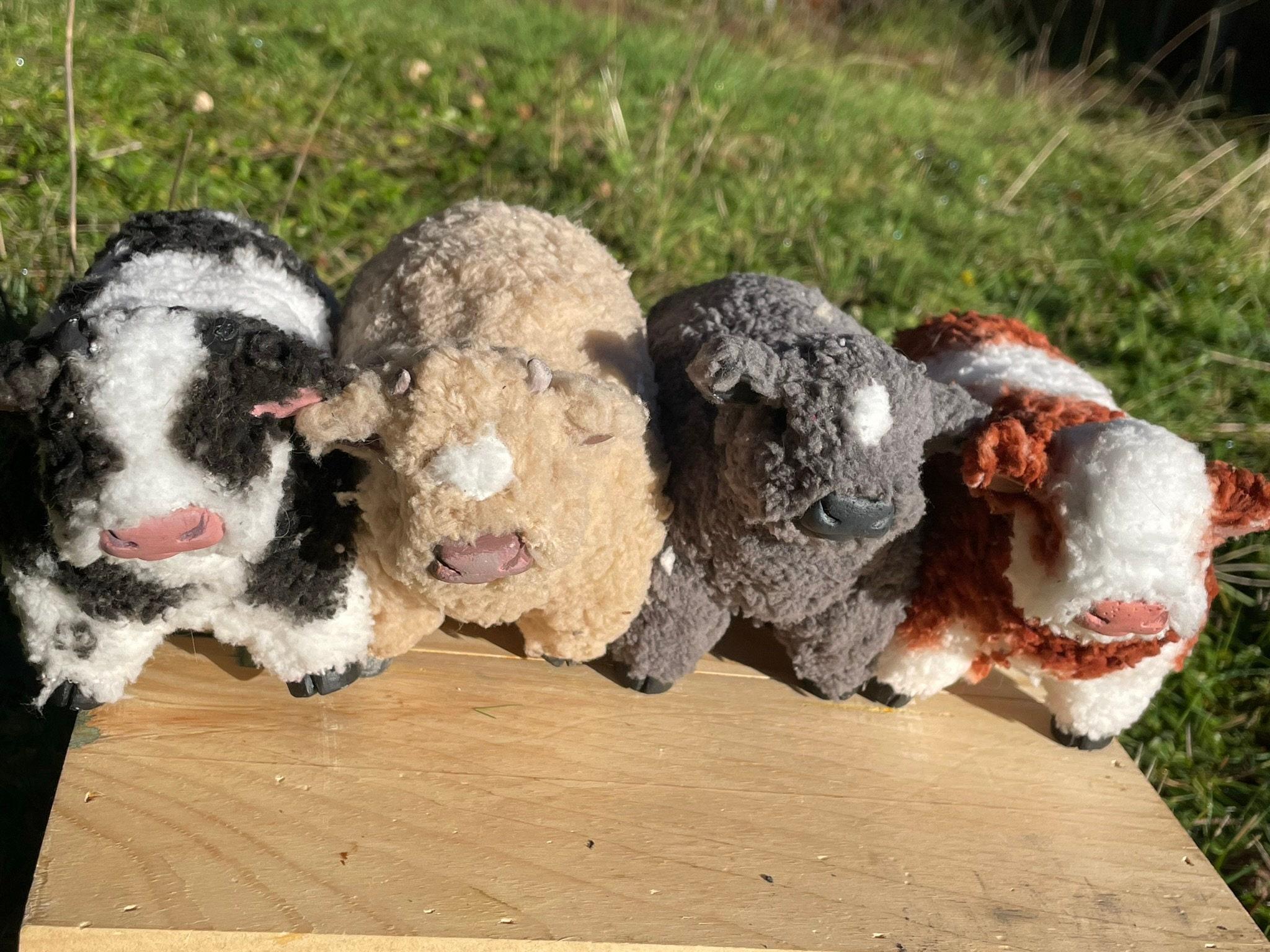 CUSTOM Fluffy Cow OOAK resin Artdoll (not posable)