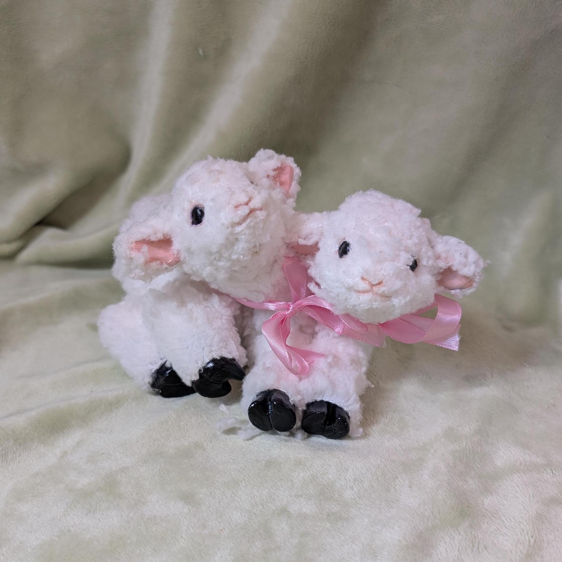 OOAK Posable Two Headed Lamb Art Doll