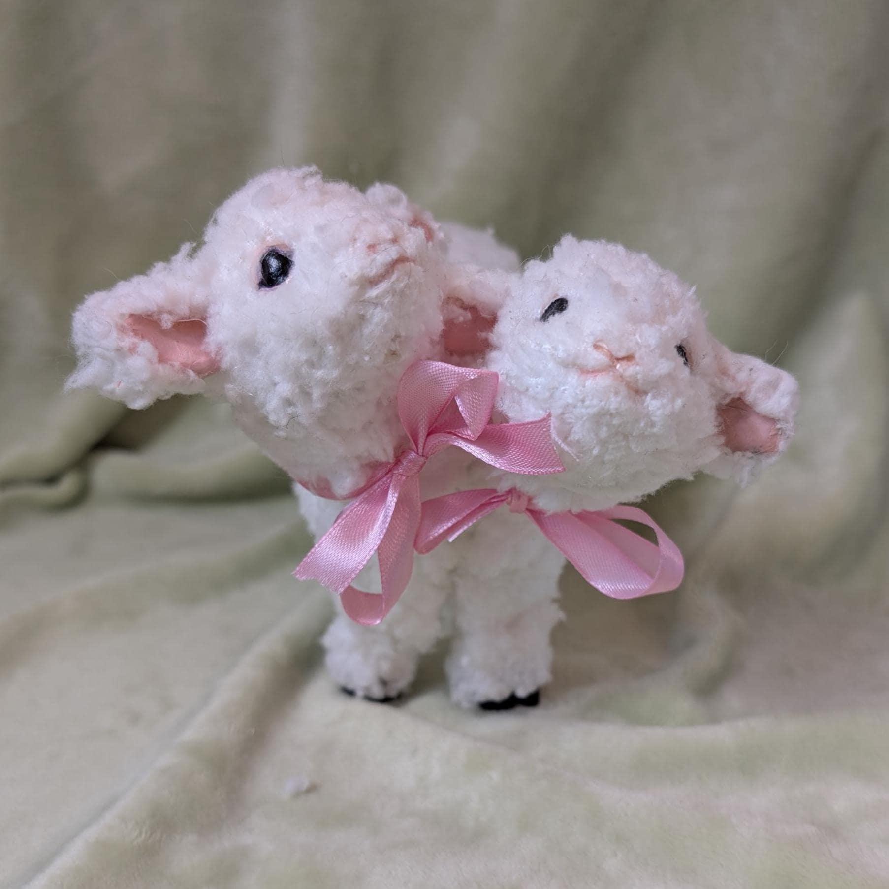 OOAK Posable Two Headed Lamb Art Doll